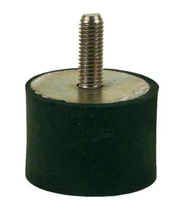 Ressort en caoutchouc type B 20x20 mm,filet male M6x15 mm fem 5 mm
