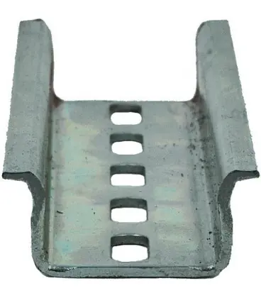 Chapeau de rail profile zingue troue, 2000x35x15 mm