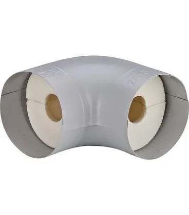 Tube coude isolant S 90° Mousse PU (100%) plage 1/2" 22 mm épaisseur 20 mm