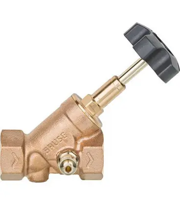 Vanne a passage bronze, DN15 (1/2") avec vidage, et broche volant *BG*
