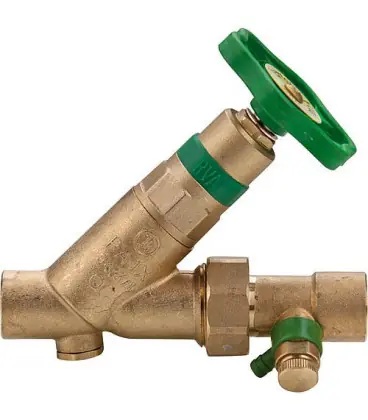 Soupape KFR avec vis de controle avec vidage, broche non montante 1675 connexion soudee 28 mm