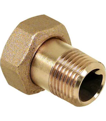 Raccord filete a vis 1 1/2" avec 2 ecrous chapeau douille filetee et bague etanche