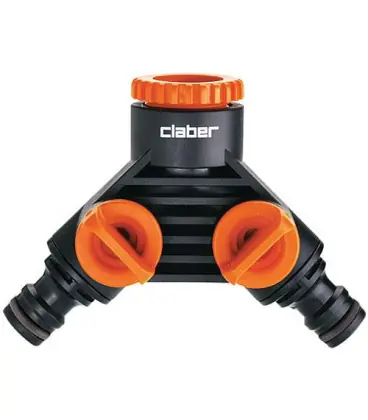 Vanne repartiteur Y 2-voies, fem. combinee DN20(3/4")+ DN25(1"), quantite d‘eau reglable