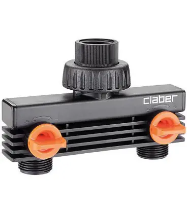 Vanne repartiteur 2-voies fem. DN20 (3/4"), quantite d‘eau reglable