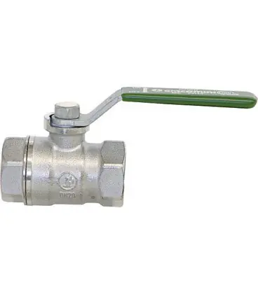 Vanne à boisseau sphérique PN16 R250W filet fem/fem 1/2" laiton chromé levier acier - pour eau sanitaire