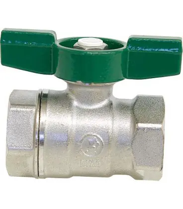 Robinet a bille d eau potable R 251D filet fem/filet fem 1/2" PN16 Laiton chrome / poignee papillon