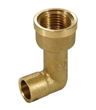 Raccord d‘angle laiton á souder femelle, version longue, 1/2"x16mm