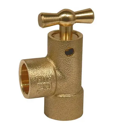 Coude a souder laiton avec vidage, 12 x 12 mm