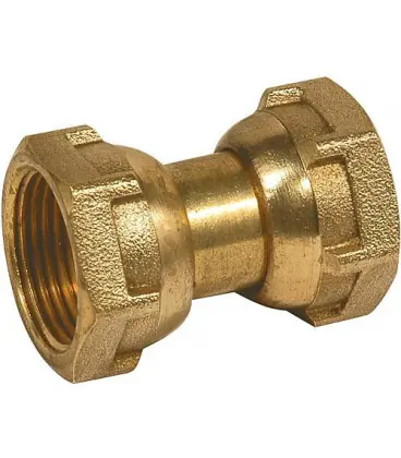 raccord laiton droit avec écrou chapeau de chaque côté DN 15 (1/2") x DN 15 (1/2")