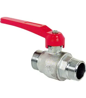 Vanne a boisseau spherique laiton PN20, passage integral R 11/2" filetage male x male