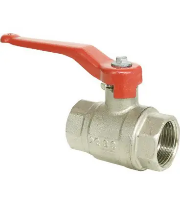 Vanne à boisseau sphérique,ACS passage intégral, bilatérale fem. 1/2" laiton nickelé PN40