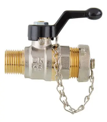 Robinet spherique Tappy fermeture avec petit levier manuel 1/2" PN40, DN15 1/2" male