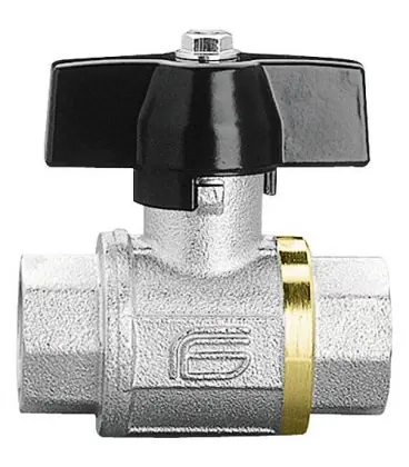 Robinet à bille en laiton TOTAL filetage femelle/femelle 3/4" avec poignée papillon en aluminium