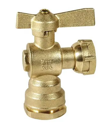 vanne d‘arret equerre pour tube PE 25mm x 3/4" écrou chapeau