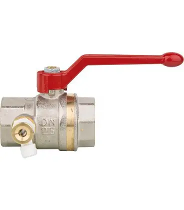 Robinet a boisseau spherique Aster ACS, fem/fem 2", PN40, avec vidage rotatif, levier alu