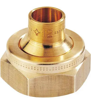 Clesse raccord gaznaturel/propane reseau raccord a jonction sphero-conique JSC Cal.15 entree 3/4‘‘sortie 18x1 a braser