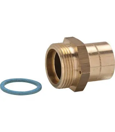 Clesse raccord gaznaturel/propane reseau raccord droit a braser sur tube cuivre Cal.20entree male 6/20Sortie 22x1