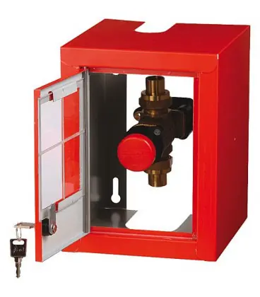 Clesse coffret avec vanne coup de point et clef de rearmement Type 60111 coffret sous verre dormant