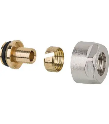 Raccord à compression pour tube PE avec écrou chapeau 16 x 2 mm - emballage 2 pcs