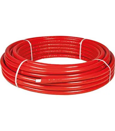 Tube d‘assemblage metallique en rouleau, 20x2mm avec isolation rouge,20mm,emb. 25m, EnEV 100%