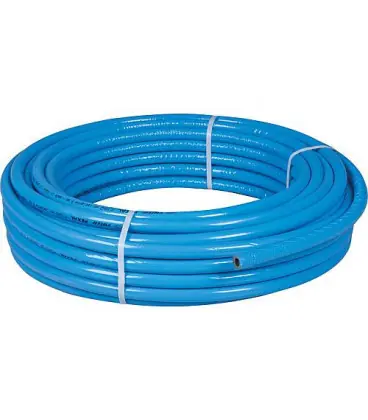Tube d‘assemblage metallique en rouleau, 16x2mm avec isolation bleue, 20mm,emb. 50m, EnEV 100%