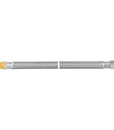 Flexible tressé KTW-A inox L 2000 mm 1/2" femxmale