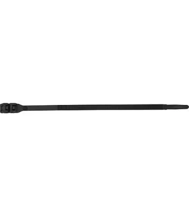 Collier pour electriciens 9x290mm, noir emballage 100 pieces