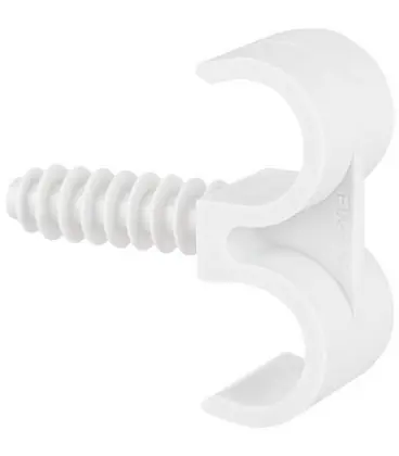 Fix-Ring diam. 16mm, 2-tuyaux trou percé 8mm, UE 100 pcs