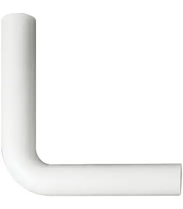 Tube de chasse d‘eau coude h 650 x l 350 mm blanc