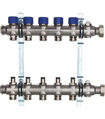 Repartiteur de chauffage Strawa Typ e-class 5309 9groupes ecrou chapeau 1"