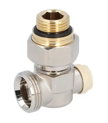 Raccord simple de robinet a bille soupape d‘equerre 1/2" mâle raccord tube 3/4" "