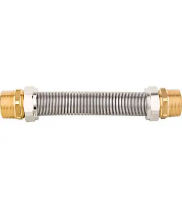 Accumulateur tampon-raccord de tuyau ondulE de 200-280mm, filetage mâle 1 1/2‘‘ V4A