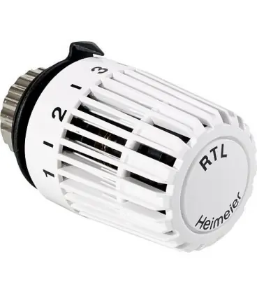 tête thermostatique RTL change pour limiteur de Temp de retour RTL, version blanc RAL 9016