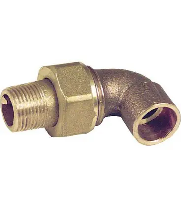 Raccord a souder en laiton rouge 4098g raccord a vis coude 90° un cote filet mâle conique 15-R1/2" WG906 " "