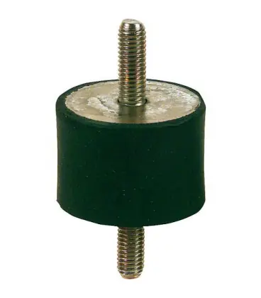 Ressort en caoutchouc type A 20 x 20 mm, filet mâle/mâle M 6 x 15 mm