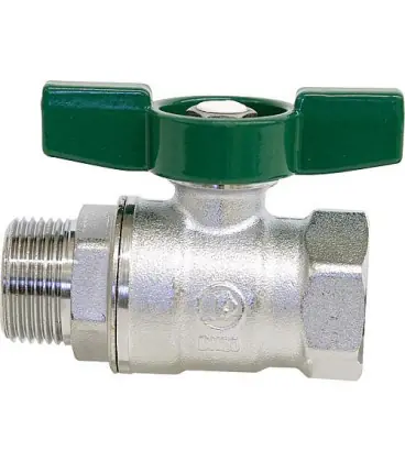 Robinet a bille d eau potable R 254D filet fem/filet mâle 3/8" PN16 Laiton chrome / poignée papillon