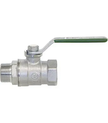 Robinet a bille d eau potable R 254DL filet fem/filet mâle 2" PN16 Laiton chrome / levier