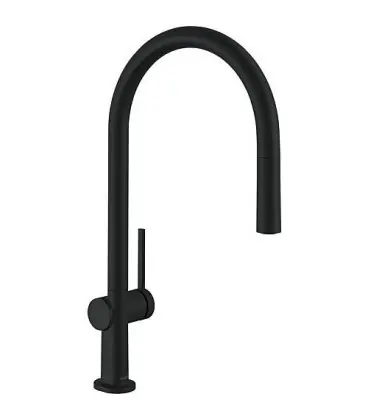 Mitigeur d‘evier Hansgrohe 210 Talis M54, fonctionnemt. lat. avec bec extractible, noir mat