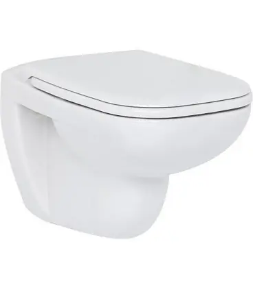 WC suspendu Duravit D-Code sans bord de rincage, blanc
