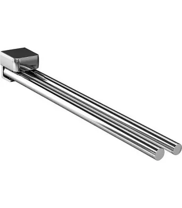 Porte serviette emco trend chromé, 2 bras orientable, 350 mm