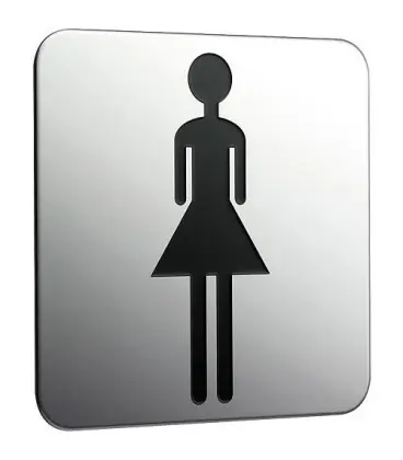 Panneau de porte emco systeme 2 chromé, dames a coller