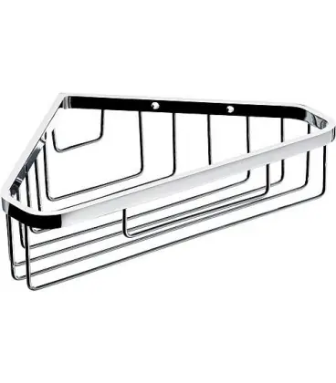 Corbeille d‘angle pour éponge emco systeme 2 chromé, fixation murale