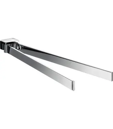 Porte serviette emco loft 2 bras, chromé entraxe 410 mm