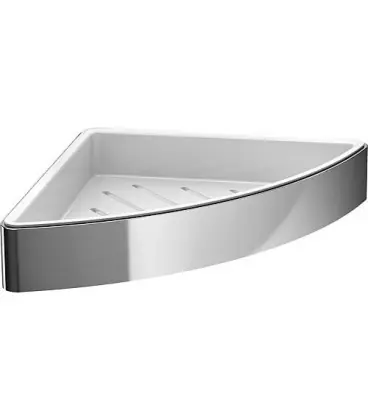 Corbeille d‘angle pour éponge emco loft, chromé, insert plastique extractible