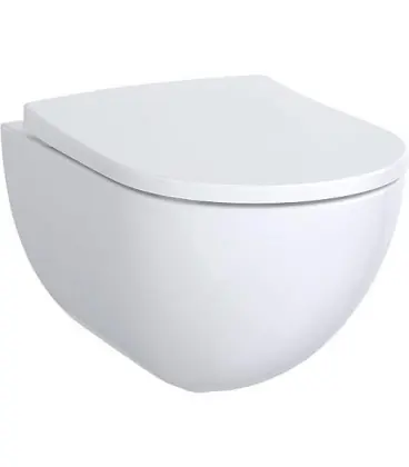 WC suspendu Geberit Acanto blanc, sans bord de rincage, avec Kera-Tect, lxpxh 350x510x335mm