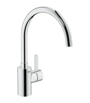 Robinetterie d‘évier Grohe Eurosmart C- Bec haut - basse pression chromé