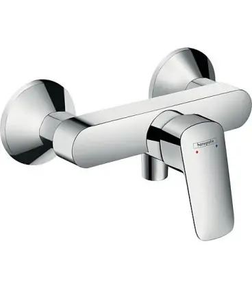 Mitigeur de douche sur crepi Hansgrohe Logis chromé