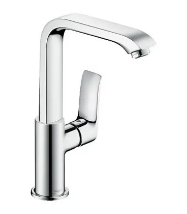 Mitigeur lavabo Metris + garniture écoulement Push-Open ComfortZone 230, bec orientable