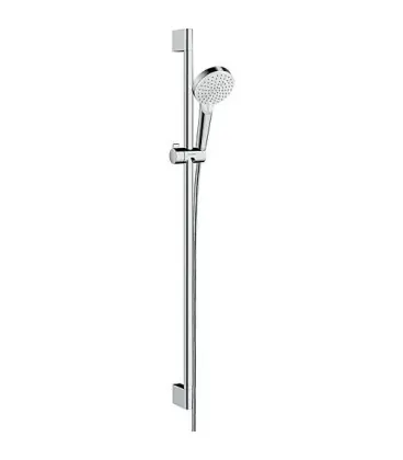 Set de douchette Hansgrohe Crometta Vario/Unica, blanc/chromé, 900mm