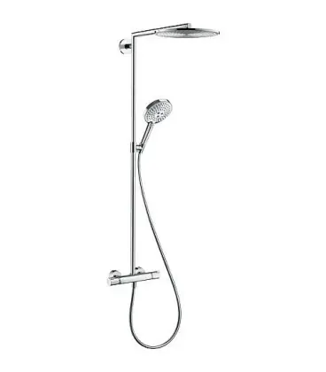 ensemble de douche Raindance tête thermostatique, chromé, douchette Raindance air-jet, d 300mm